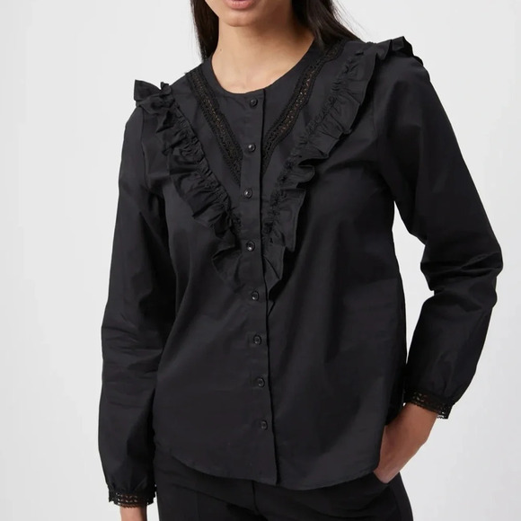 The Shirt Rochelle Behrens The Lindsay Shirt Black - Picture 3 of 9